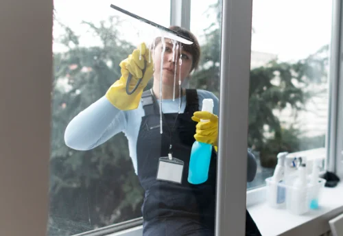 Nettoyage de vitres intérieures et extérieures à la Bâthie
